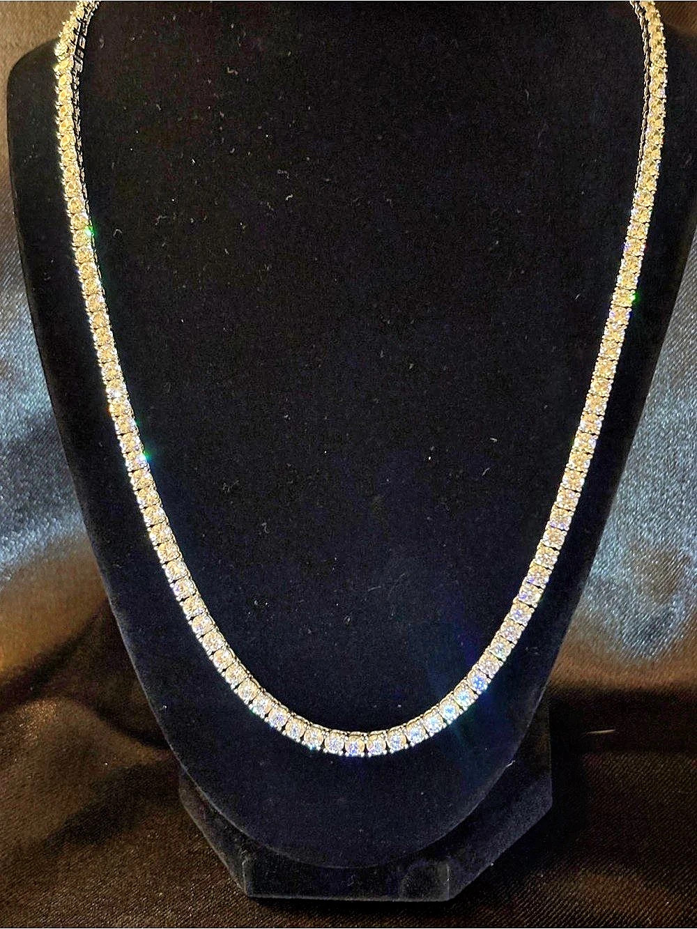 4.4mm Silver Filled AAAAA CZ Tennis Chain 20in - Picture 8 of 10